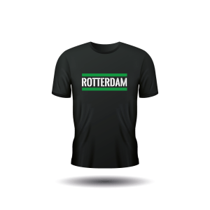 Rotterdam T-shirt opdruk groen wit logo