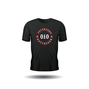 Zwart tshirt met Feyenoord Rotterdam opdruk