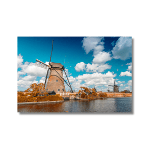 Windmolen Rotterdam op plexiglas, canvasdoek & dibond